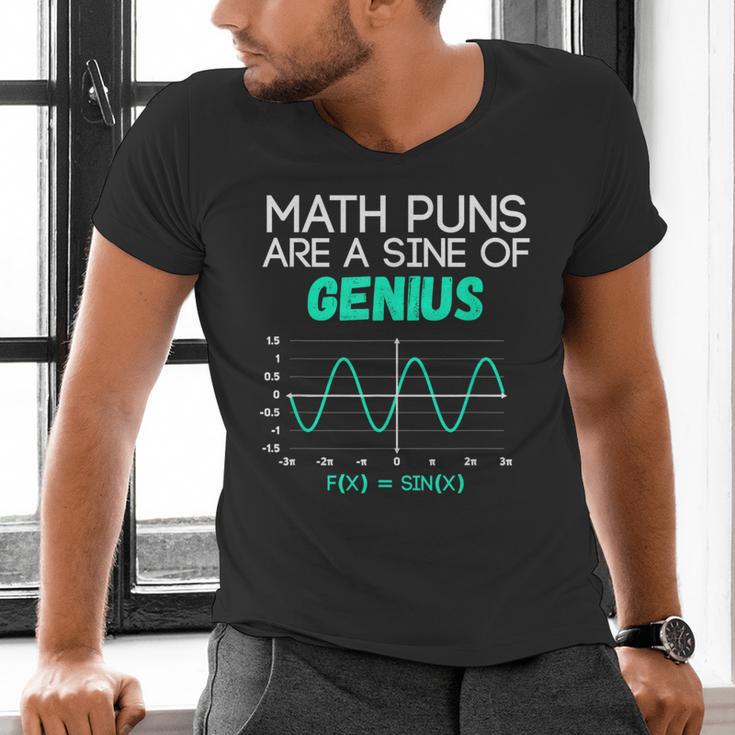 Math Puns Are a Sine Of Genius Math Teacher T-Shirt Men's V-Neck T-Shirt, gift for family, gift for coworker
