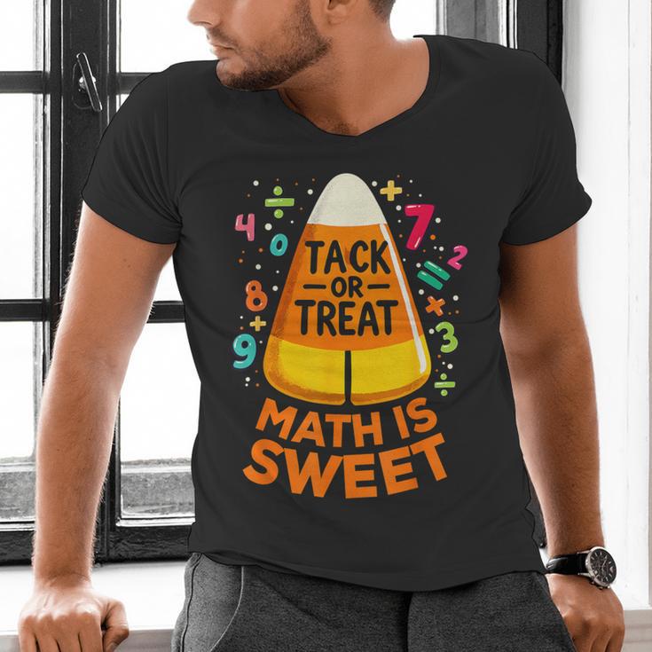 Math Teacher Halloween Costume Trick Or Treat Math Sweet Men's V-Neck T-Shirt, gift for family, gift for coworker
