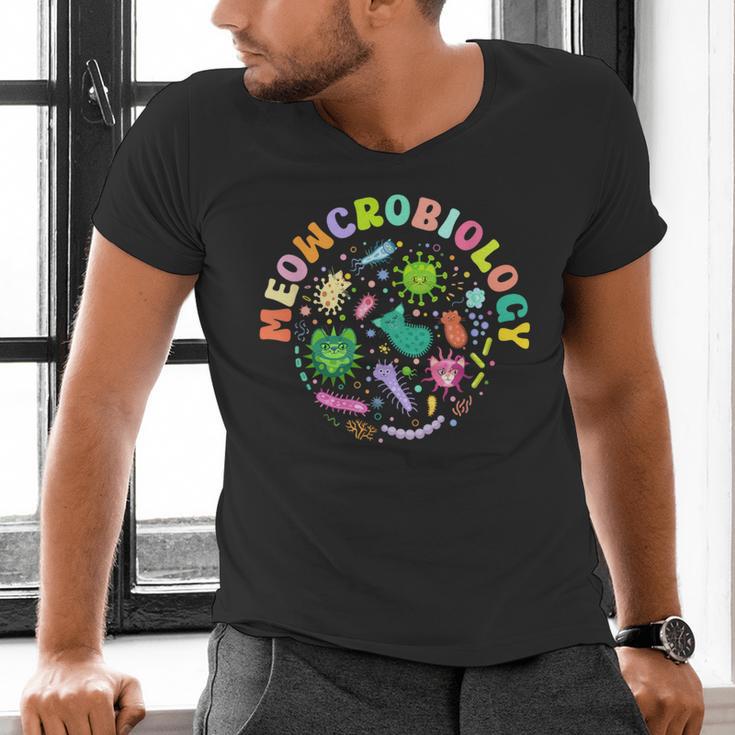 Meowcrobiology Cats Microbiology Science Teacher Men's V-Neck T-Shirt, Science Teacher Shirts, gift for family, gift for coworker Meowcrobiology Cats Microbiology Science Teacher Men's V-Neck T-Shirt, Science Teacher Shirts, gift for family, gift for coworker