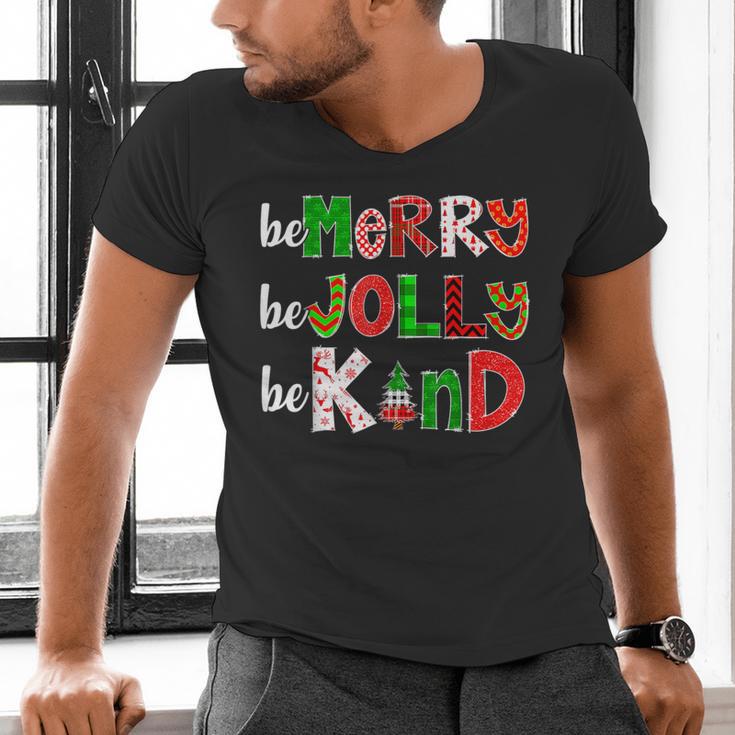 Be Merry Be Jolly Be Kind Merry Christmas Teacher Xmas Pjs Men's V-Neck T-Shirt, gift for family, gift for coworker Be Merry Be Jolly Be Kind Merry Christmas Teacher Xmas Pjs Men's V-Neck T-Shirt, gift for family, gift for coworker