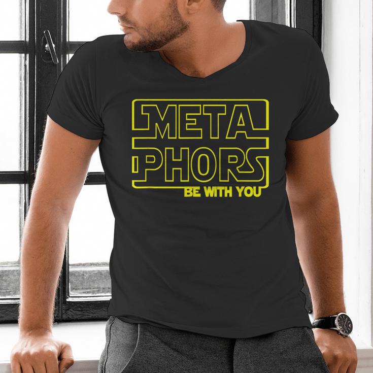 Metaphors Be With You English Teacher Shirts T-Shirt Men's V-Neck T-Shirt, English Teacher Shirts, gift for family, gift for coworker