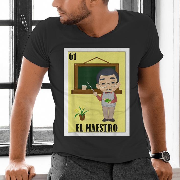 Mexican For Teachers El Maestro Men's V-Neck T-Shirt, gift for family, gift for coworker Mexican For Teachers El Maestro Men's V-Neck T-Shirt, gift for family, gift for coworker