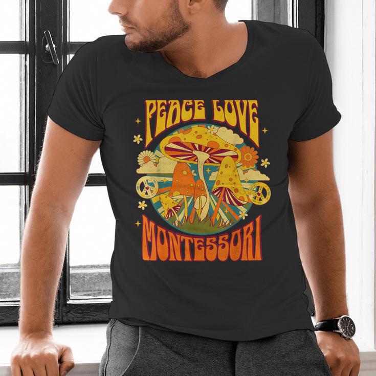 Montessori School Montessori Teacher Peace Love Montessori For Men Women Men's V-Neck T-Shirt, gift for family, gift for coworker Montessori School Montessori Teacher Peace Love Montessori For Men Women Men's V-Neck T-Shirt, gift for family, gift for coworker