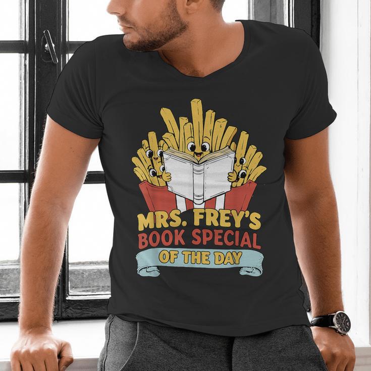 Mrs Frey Book Special Reading Elementary Teacher Men's V-Neck T-Shirt, gift for family, gift for coworker Mrs Frey Book Special Reading Elementary Teacher Men's V-Neck T-Shirt, gift for family, gift for coworker