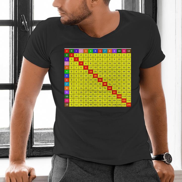 Multiplication Table Chart Math Shirt Teacher Student Outfit For Men Women Girls Kids Men's V-Neck T-Shirt, gift for family, gift for coworker