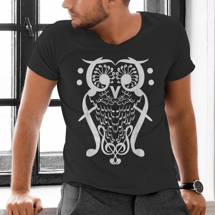 Music Note Owl Shirt Musicians Teacher Birthday Bird Men's V-Neck T-Shirt, gift for family, gift for coworker Music Note Owl Shirt Musicians Teacher Birthday Bird Men's V-Neck T-Shirt, gift for family, gift for coworker