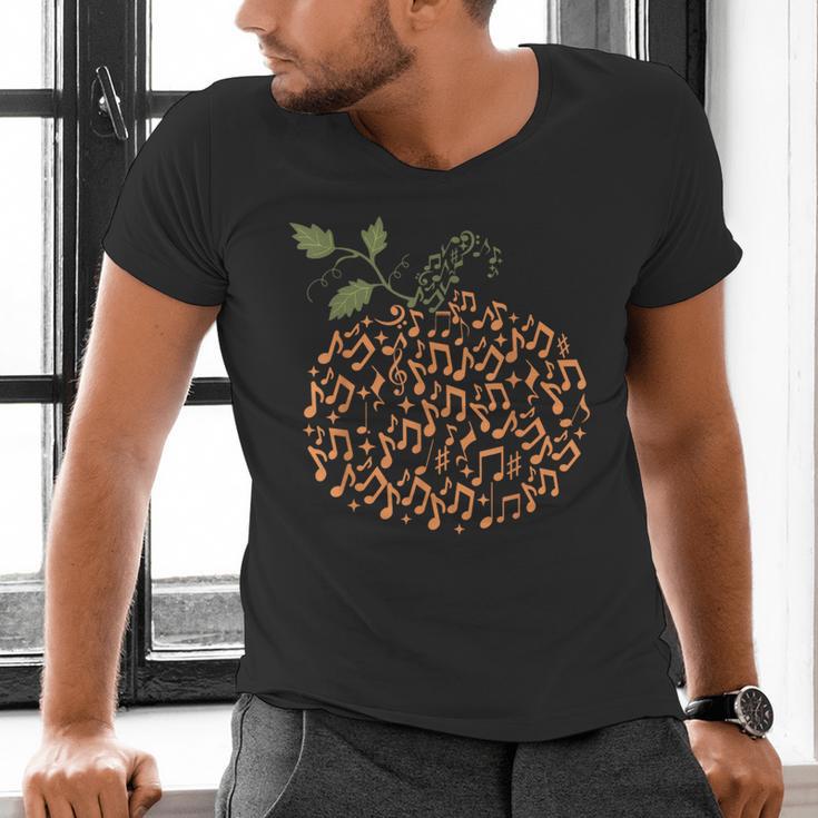 Music Notes Pumpkin Fall Music Teacher Autumn Halloween Men's V-Neck T-Shirt, gift for family, gift for coworker Music Notes Pumpkin Fall Music Teacher Autumn Halloween Men's V-Neck T-Shirt, gift for family, gift for coworker