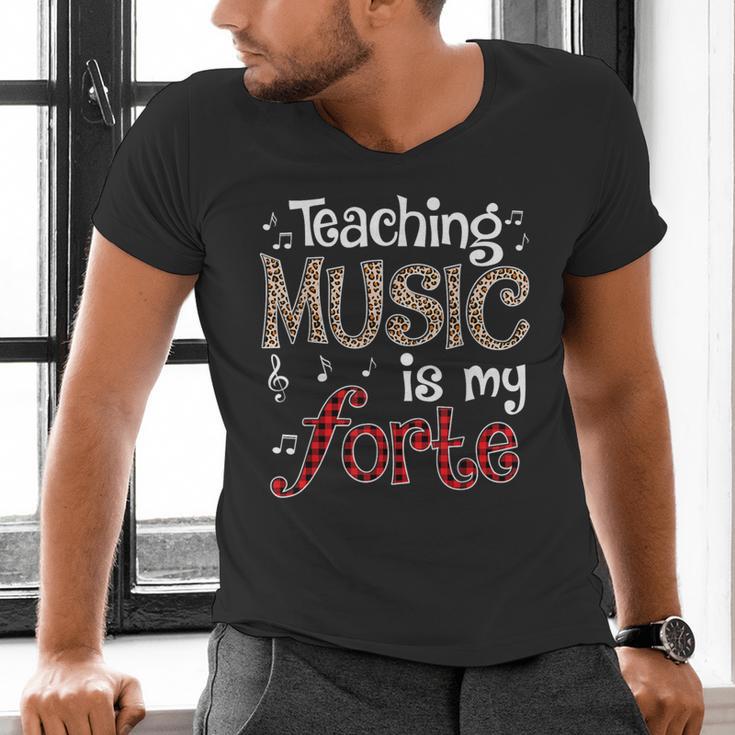Music Teacher Teaching Music Is My Forte For Music Lovers Men's V-Neck T-Shirt, gift for family, gift for coworker Music Teacher Teaching Music Is My Forte For Music Lovers Men's V-Neck T-Shirt, gift for family, gift for coworker