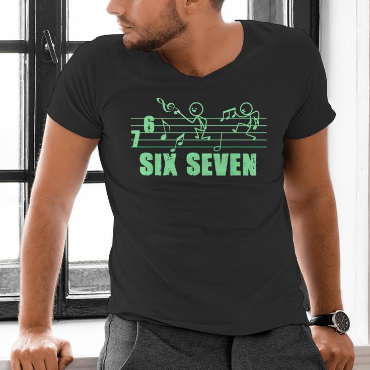 Musical 67 Music Meme Slang Six Seven Music Teacher Men's V-Neck T-Shirt, gift for family, gift for coworker