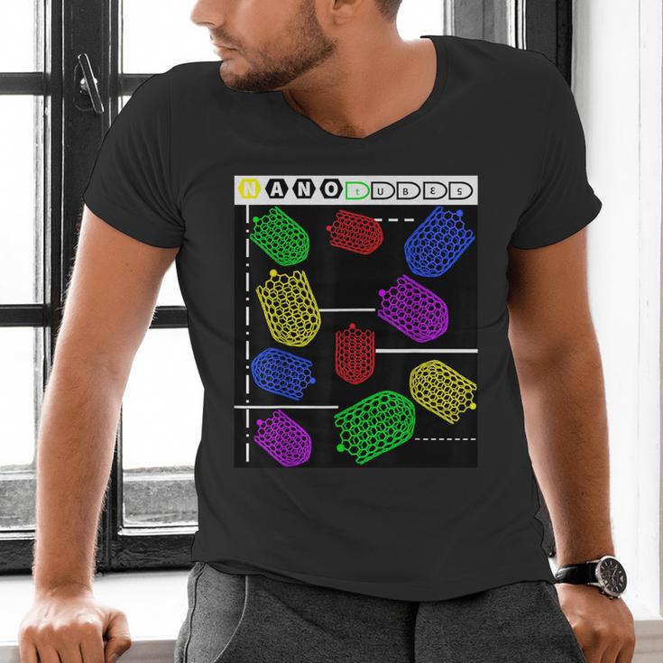 Nerdy Forms Nanotubes Chemistry Teacher Geek Men's V-Neck T-Shirt, gift for family, gift for coworker