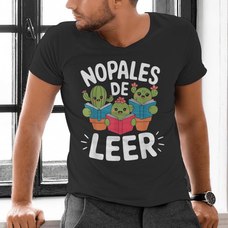 Nopales De Leer Bilingual Teacher Maestra Spanish Teacher Men's V-Neck T-Shirt, gift for family, gift for coworker