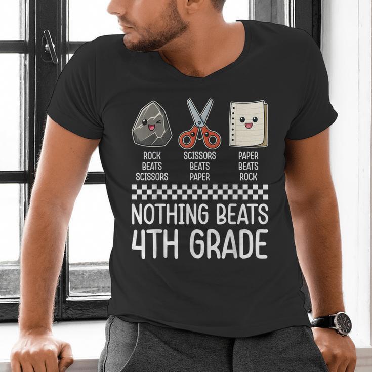 Nothing Beats 4th Grade Back To School Kids Teachers Men's V-Neck T-Shirt, gift for family, gift for coworker