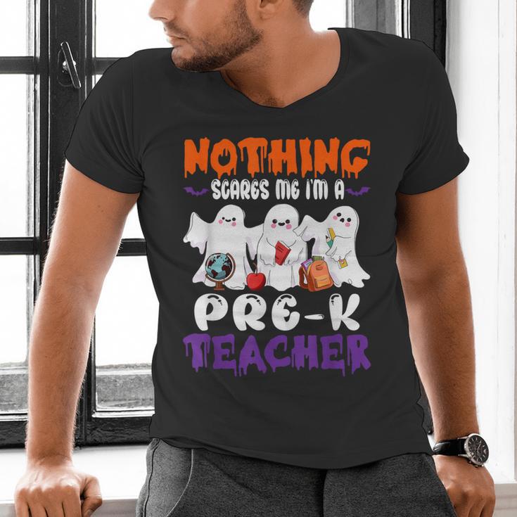 Nothing Scares Me I'm A Pre-K Teacher Halloween Ghosts Men's V-Neck T-Shirt, gift for family, gift for coworker Nothing Scares Me I'm A Pre-K Teacher Halloween Ghosts Men's V-Neck T-Shirt, gift for family, gift for coworker