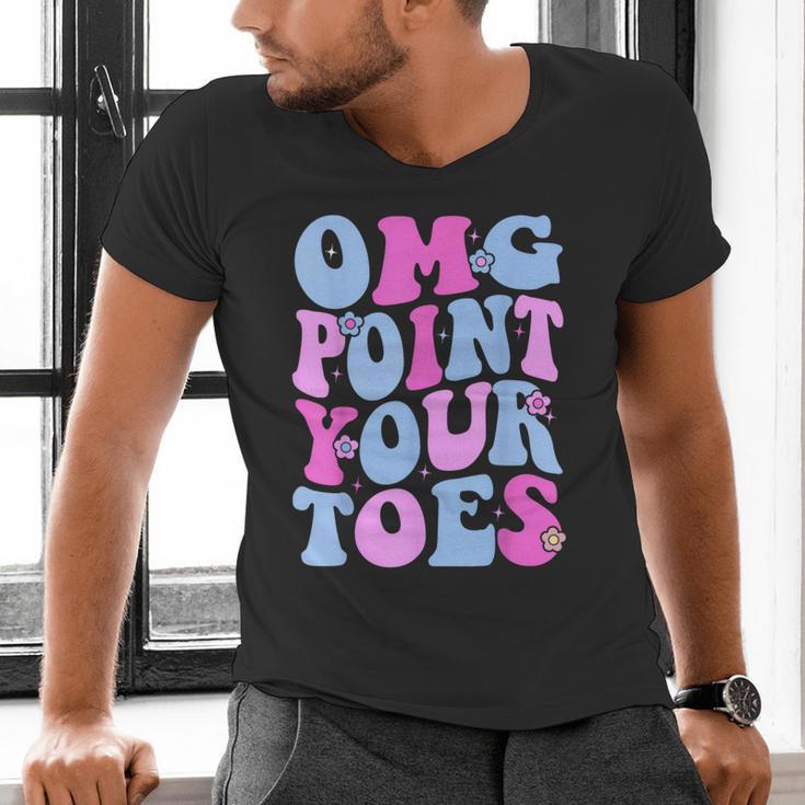 OMG Point Your Toes Dancing Teacher Tap Dancer Dance For Men Women Kids Men's V-Neck T-Shirt, gift for family, gift for coworker