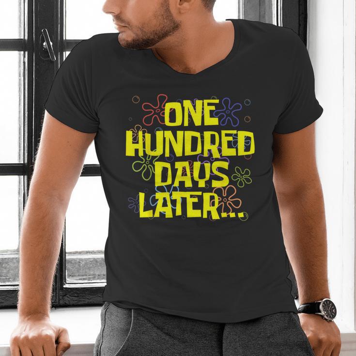 One Hundred Days Later 100th Day Of School Teacher Student Men's V-Neck T-Shirt, gift for family, gift for coworker One Hundred Days Later 100th Day Of School Teacher Student Men's V-Neck T-Shirt, gift for family, gift for coworker