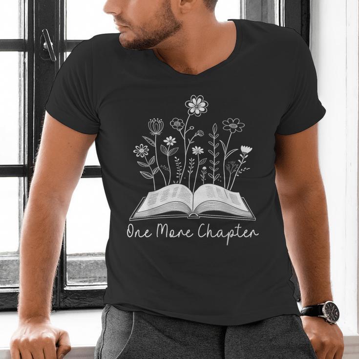 One-More Chapter Wildflower Reading Teacher Library Bookish Men's V-Neck T-Shirt, gift for family, gift for coworker One-More Chapter Wildflower Reading Teacher Library Bookish Men's V-Neck T-Shirt, gift for family, gift for coworker