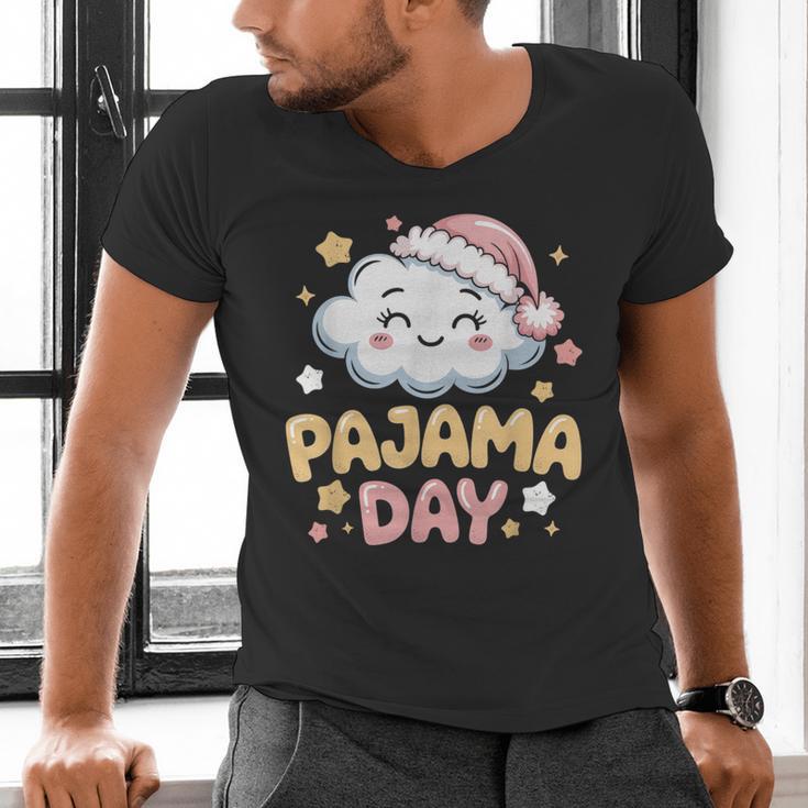 Pajama Day School Spirit Week Fun Cloud Teacher Men's V-Neck T-Shirt, gift for family, gift for coworker Pajama Day School Spirit Week Fun Cloud Teacher Men's V-Neck T-Shirt, gift for family, gift for coworker