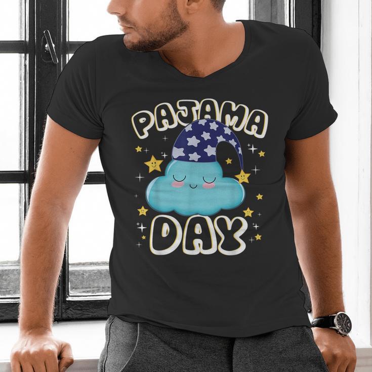 Pajama Day School Spirit Week Fun Cloud Teacher Student Men's V-Neck T-Shirt, gift for family, gift for coworker Pajama Day School Spirit Week Fun Cloud Teacher Student Men's V-Neck T-Shirt, gift for family, gift for coworker