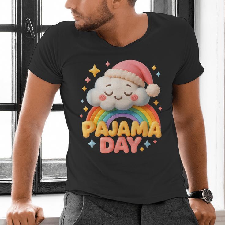 Pajama Day School Spirit Week Sleepy Cloud Teacher Student Men's V-Neck T-Shirt, gift for family, gift for coworker Pajama Day School Spirit Week Sleepy Cloud Teacher Student Men's V-Neck T-Shirt, gift for family, gift for coworker