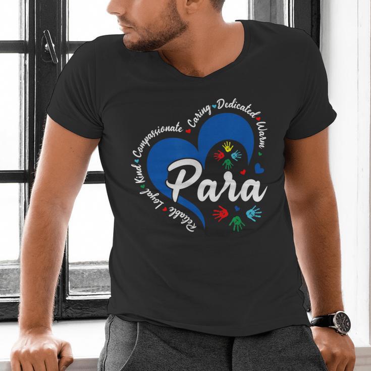 Para Heart Teacher Paraprofessional School Appreciation Men's V-Neck T-Shirt, gift for family, gift for coworker Para Heart Teacher Paraprofessional School Appreciation Men's V-Neck T-Shirt, gift for family, gift for coworker