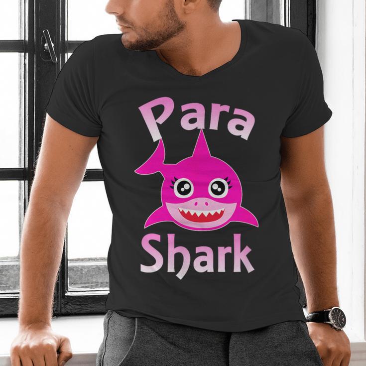 Para Shark Paraprofessional Female Teacher Men's V-Neck T-Shirt, gift for family, gift for coworker Para Shark Paraprofessional Female Teacher Men's V-Neck T-Shirt, gift for family, gift for coworker