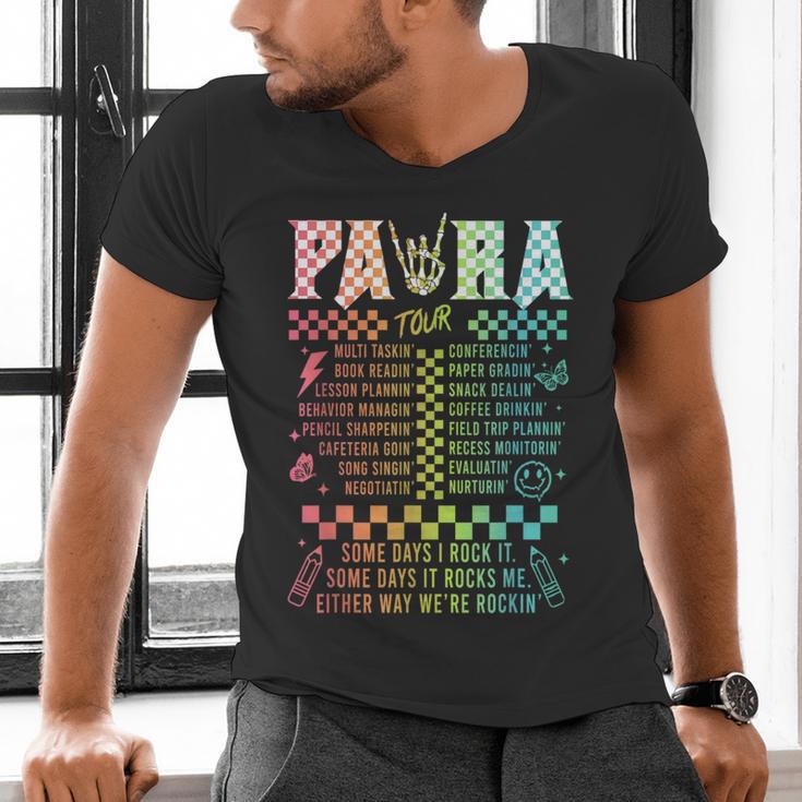 Para Tour Paraprofessional Squad Rock Teacher Back To School Men's V-Neck T-Shirt, gift for family, gift for coworker Para Tour Paraprofessional Squad Rock Teacher Back To School Men's V-Neck T-Shirt, gift for family, gift for coworker