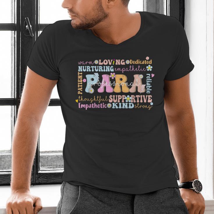 Paraprofessional Back To School Paraeducator Para Teacher Men's V-Neck T-Shirt, gift for family, gift for coworker