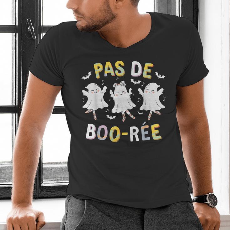 Pas De BOO-Rée Ghost Ballet Dancer Halloween Dance Teacher Men's V-Neck T-Shirt, gift for family, gift for coworker