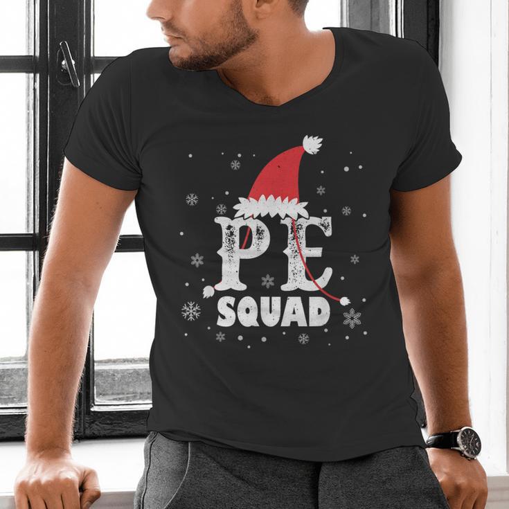 PE Squad Christmas PE Teacher Matching Xmas Men's V-Neck T-Shirt, Pe Teacher Shirts, gift for family, gift for coworker PE Squad Christmas PE Teacher Matching Xmas Men's V-Neck T-Shirt, Pe Teacher Shirts, gift for family, gift for coworker