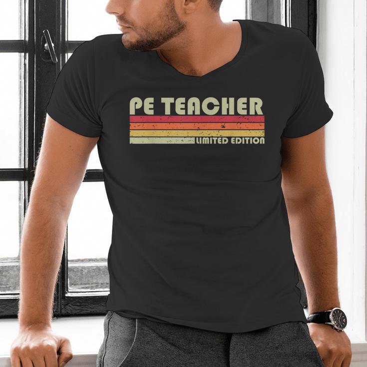 PE TEACHER Job Title Profession Birthday Worker Idea Men's V-Neck T-Shirt, Pe Teacher Shirts, gift for family, gift for coworker PE TEACHER Job Title Profession Birthday Worker Idea Men's V-Neck T-Shirt, Pe Teacher Shirts, gift for family, gift for coworker