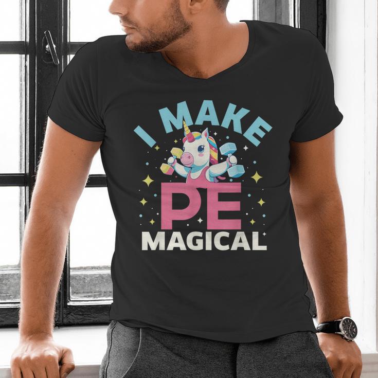 PE Teacher Unicorn I Make PE Magical Men's V-Neck T-Shirt, Pe Teacher Shirts, gift for family, gift for coworker PE Teacher Unicorn I Make PE Magical Men's V-Neck T-Shirt, Pe Teacher Shirts, gift for family, gift for coworker