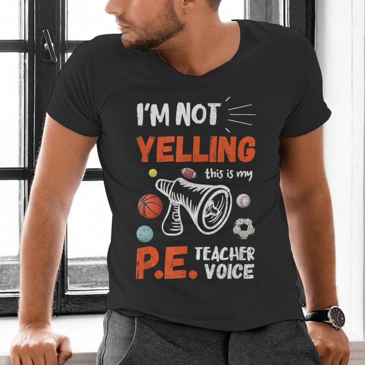 PE Teacher Voice PE Teacher School Fitness Class Men's V-Neck T-Shirt, Pe Teacher Shirts, gift for family, gift for coworker