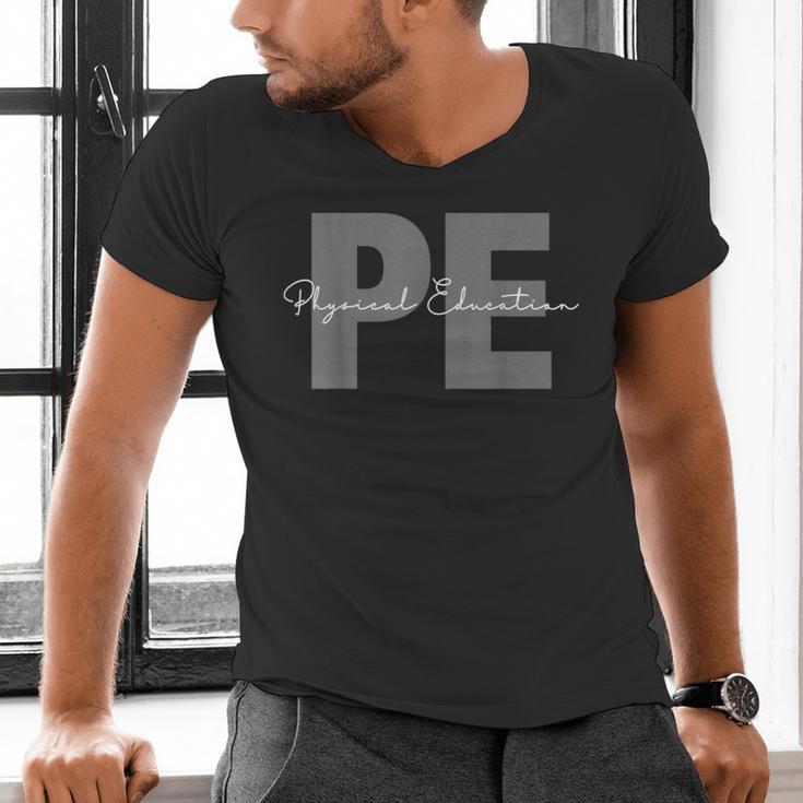 Physical Education PE Teacher Phys Ed Student Grad Men's V-Neck T-Shirt, Pe Teacher Shirts, gift for family, gift for coworker Physical Education PE Teacher Phys Ed Student Grad Men's V-Neck T-Shirt, Pe Teacher Shirts, gift for family, gift for coworker