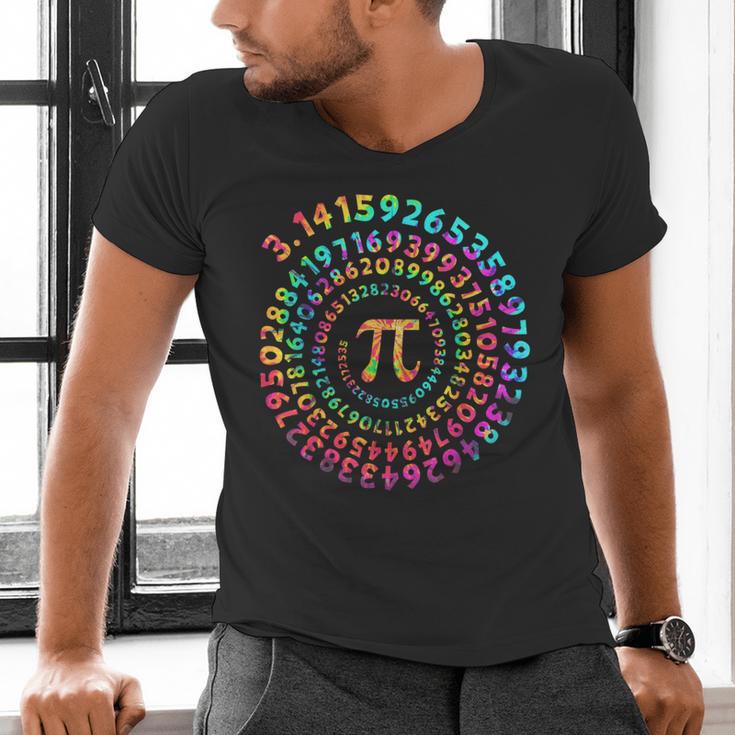 Pi Day Math Teacher Tie Dye Spiral Pi 314 Pi Day Men's V-Neck T-Shirt, gift for family, gift for coworker Pi Day Math Teacher Tie Dye Spiral Pi 314 Pi Day Men's V-Neck T-Shirt, gift for family, gift for coworker