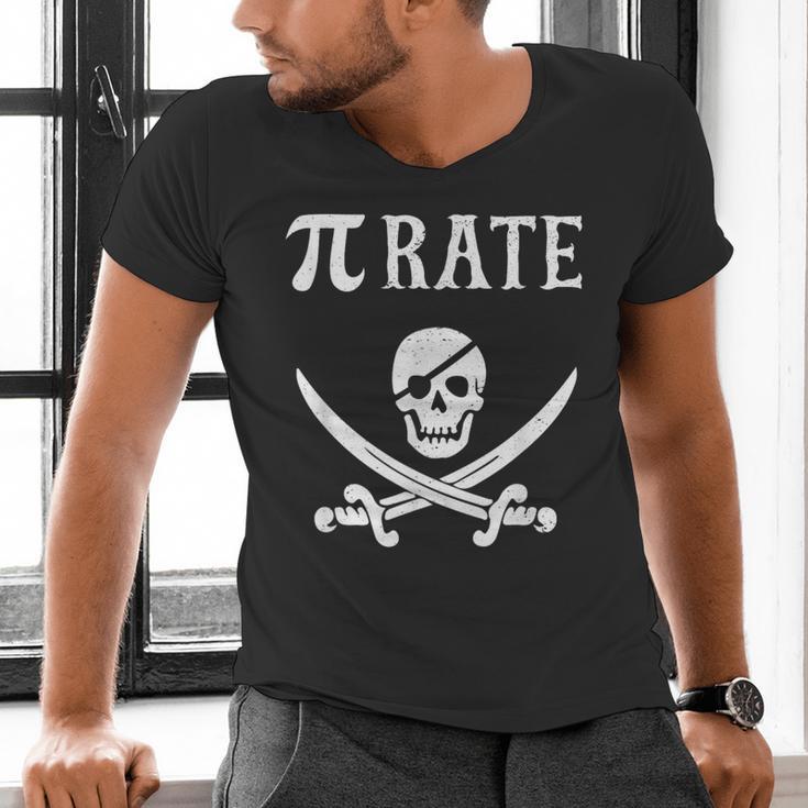 Pi Day Pi Rate Pirate For Teachers Men's V-Neck T-Shirt, gift for family, gift for coworker