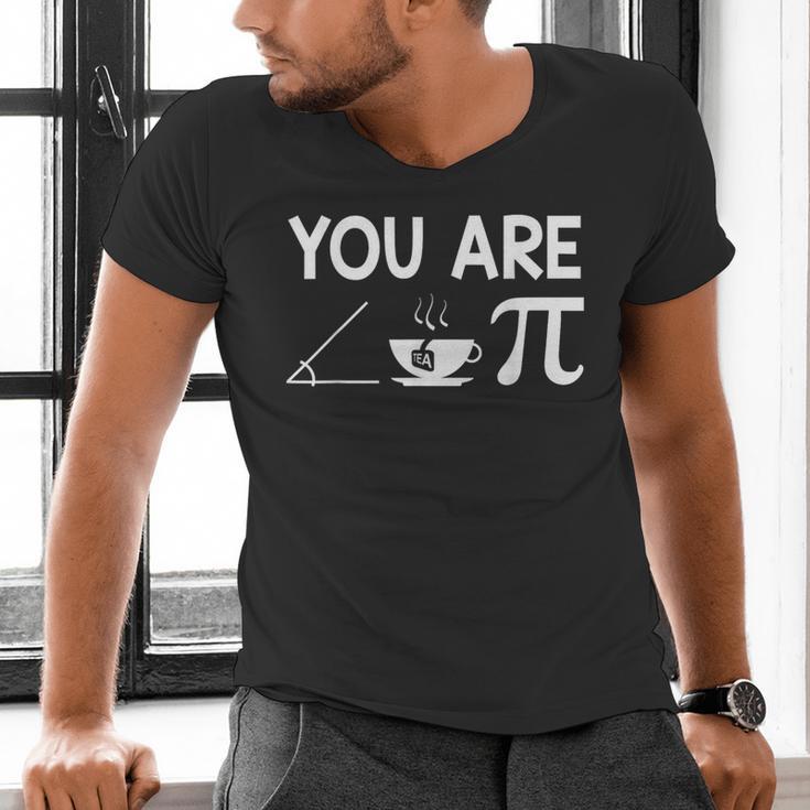 Pi Day Shirt Women Teacher 2022 Math Cutie Pie Acute Tea Pie Men's V-Neck T-Shirt, gift for family, gift for coworker