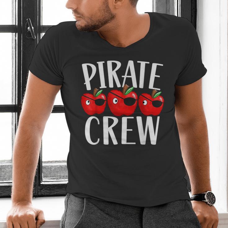 Pirate Crew Pirate Teacher Team Squad Talk Like A Pirate Day For Men Women Kids Men's V-Neck T-Shirt, gift for family, gift for coworker