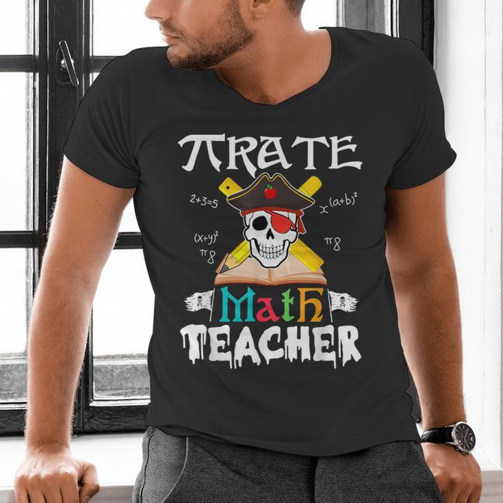 Pirate Math Teacher Skull Pirate Halloween Costume Men's V-Neck T-Shirt, gift for family, gift for coworker Pirate Math Teacher Skull Pirate Halloween Costume Men's V-Neck T-Shirt, gift for family, gift for coworker