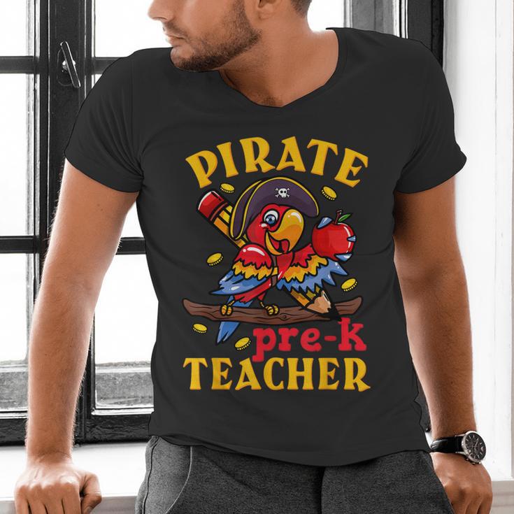 Pirate Pre-K Teacher Preschool Halloween Men's V-Neck T-Shirt, gift for family, gift for coworker Pirate Pre-K Teacher Preschool Halloween Men's V-Neck T-Shirt, gift for family, gift for coworker