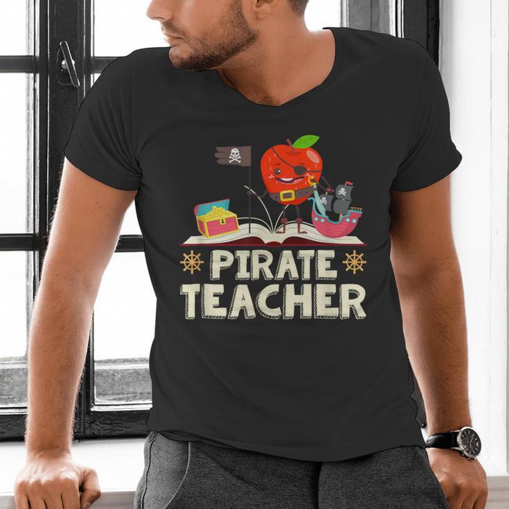 Pirate Teacher Men Women Kids Men's V-Neck T-Shirt, gift for family, gift for coworker Pirate Teacher Men Women Kids Men's V-Neck T-Shirt, gift for family, gift for coworker