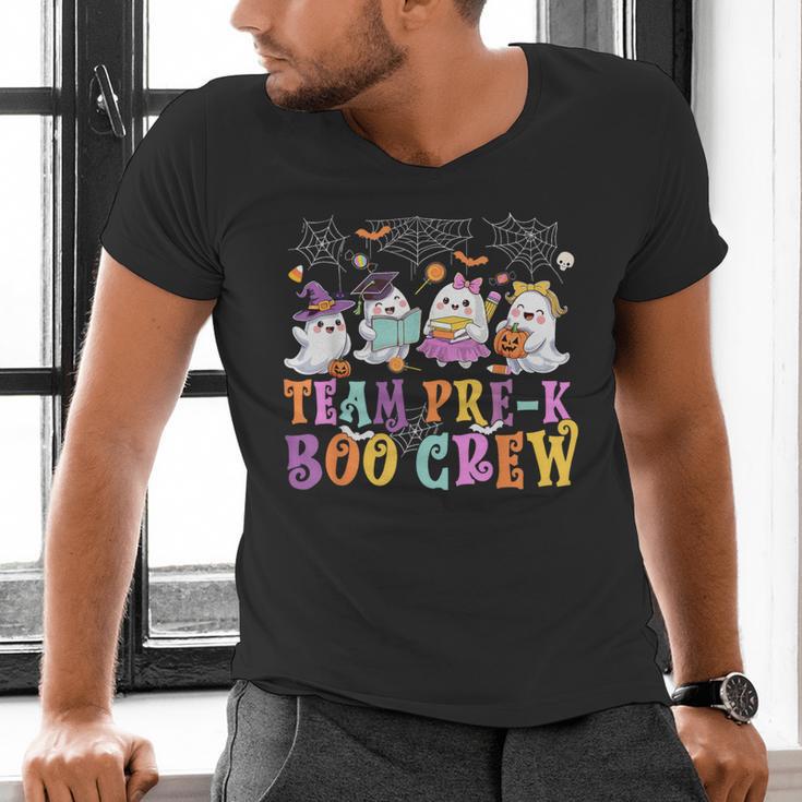 Pre-K Boo Crew Ghost Halloween Teacher Student Men's V-Neck T-Shirt, gift for family, gift for coworker Pre-K Boo Crew Ghost Halloween Teacher Student Men's V-Neck T-Shirt, gift for family, gift for coworker