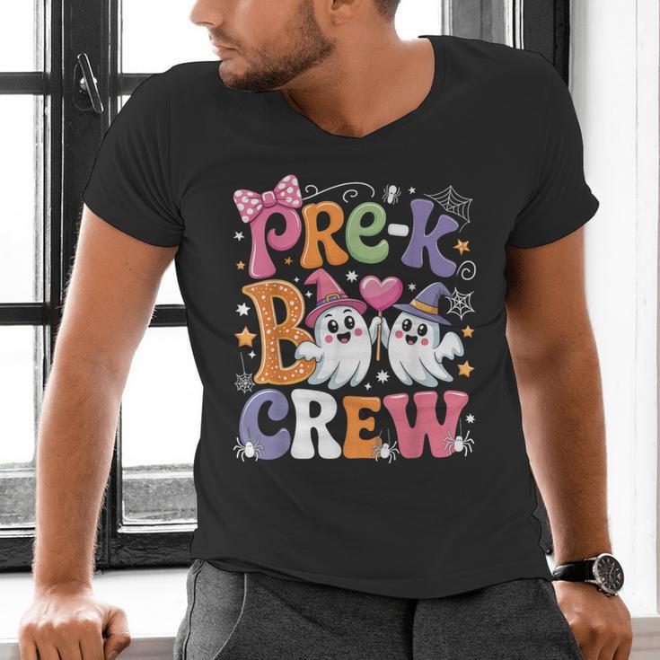 Pre-K Boo Crew Pre-K Teacher Student Kids Halloween Men's V-Neck T-Shirt, gift for family, gift for coworker