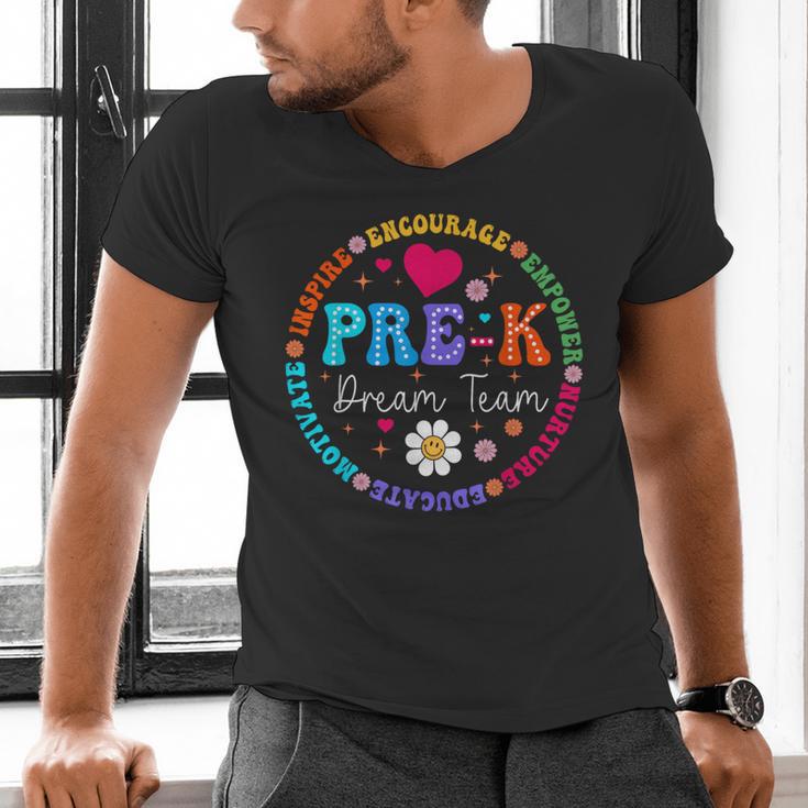 Pre K Dream Team Back To School Boys First Day Teacher Men's V-Neck T-Shirt, gift for family, gift for coworker