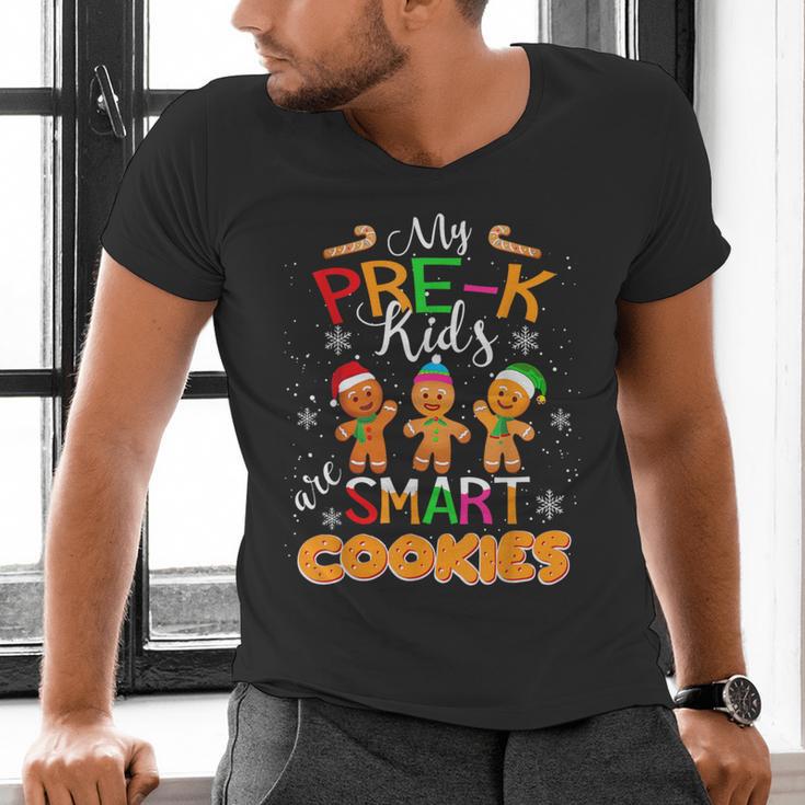 My Pre-K Kids Are Smart Cookies Christmas Teacher Men's V-Neck T-Shirt, gift for family, gift for coworker My Pre-K Kids Are Smart Cookies Christmas Teacher Men's V-Neck T-Shirt, gift for family, gift for coworker