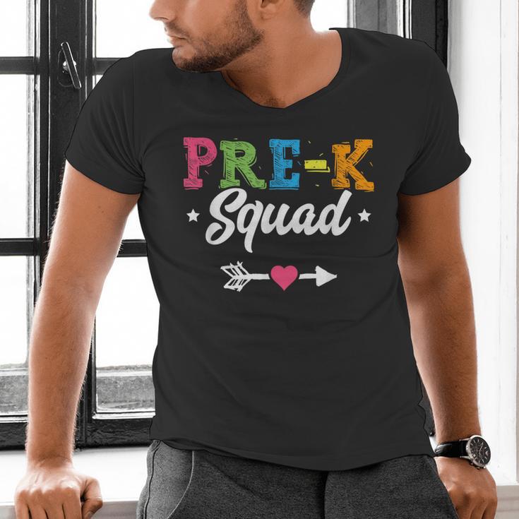 Pre-K Squad Teacher Student Kids Preschool Back To School Men's V-Neck T-Shirt, gift for family, gift for coworker Pre-K Squad Teacher Student Kids Preschool Back To School Men's V-Neck T-Shirt, gift for family, gift for coworker