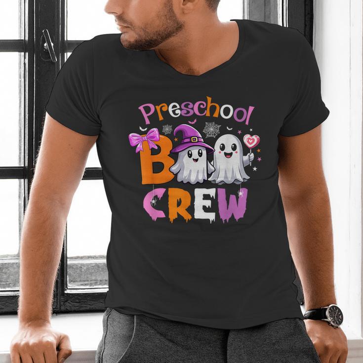 Preschool Boo Crew Preschool Halloween Costume Teacher Kid Men's V-Neck T-Shirt, gift for family, gift for coworker