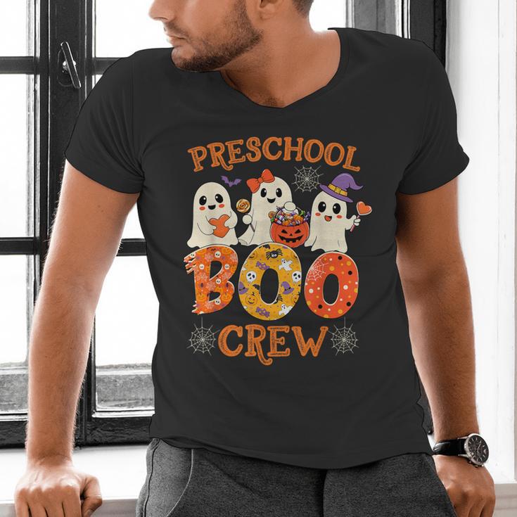 Preschool Boo Crew Halloween Costume For Teacher Kids Men's V-Neck T-Shirt, gift for family, gift for coworker
