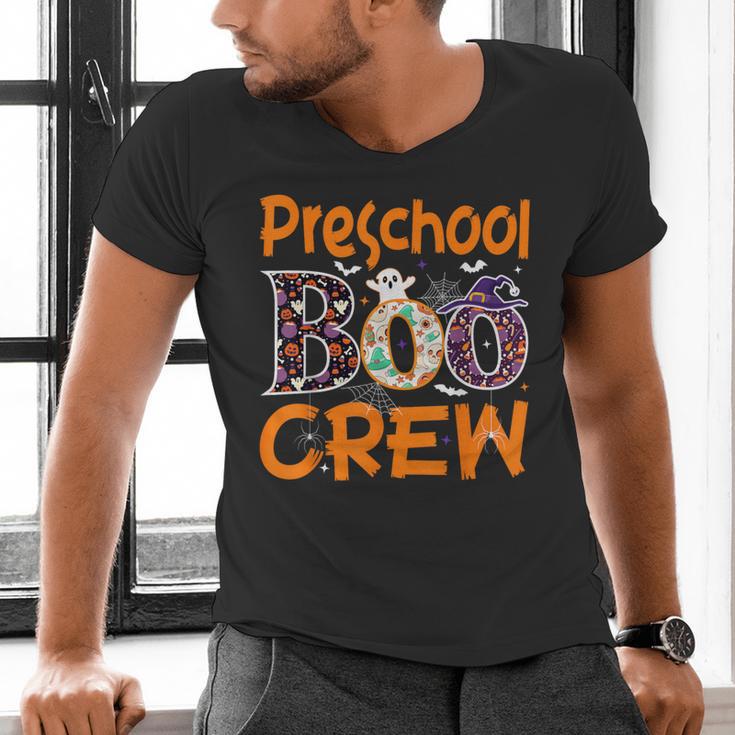 Preschool Boo Crew Preschool Halloween Teacher Men's V-Neck T-Shirt, gift for family, gift for coworker
