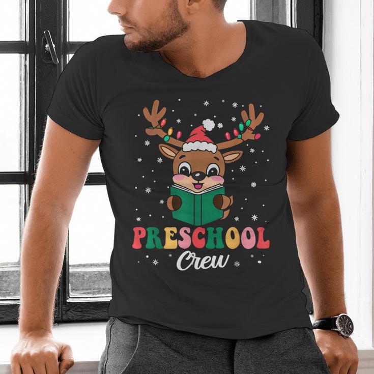 Preschool Crew Xmas Reindeer Teacher Student Christmas Men's V-Neck T-Shirt, gift for family, gift for coworker Preschool Crew Xmas Reindeer Teacher Student Christmas Men's V-Neck T-Shirt, gift for family, gift for coworker