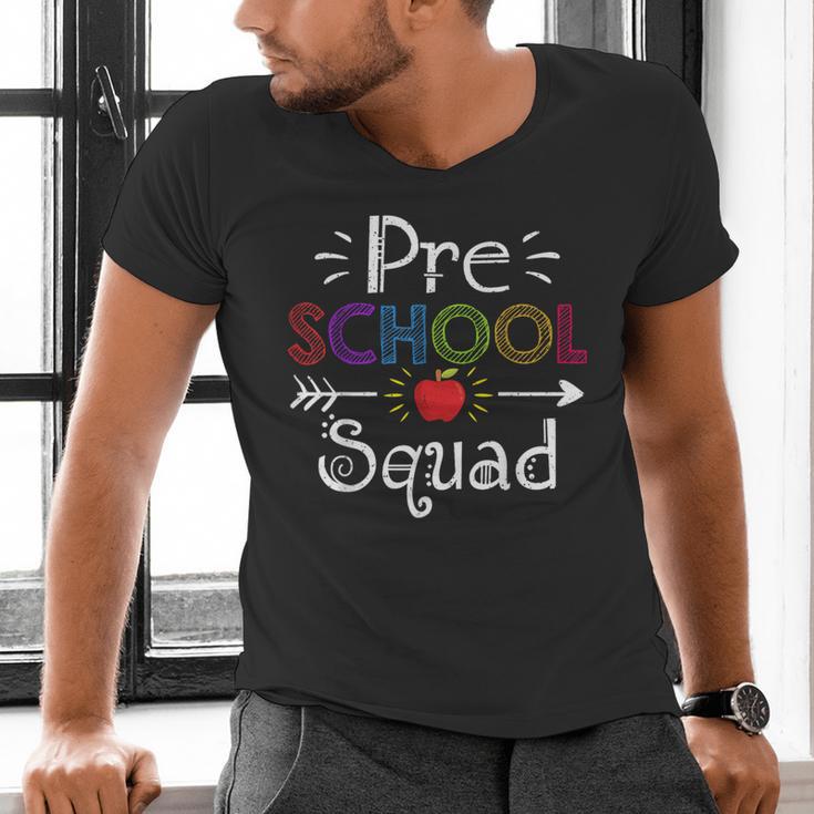 Preschool Squad Preschool Teacher Student Men's V-Neck T-Shirt, gift for family, gift for coworker